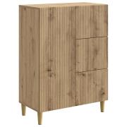vidaXL Sideboard med låda Artisan-ek 66 x 34,5 x 90 cm Konstruerat trä