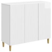 vidaXL Sideboard Vit högglans 89 x 34,5 x 80 cm Konstruerat trä