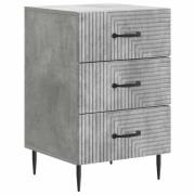 vidaXL Nattduksbord Betonggrå 43 x 41 x 66,5 cm Konstruerat trä