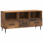 vidaXL TV-skåp med låda Gammalt trä 102 x 34,5 x 50 cm Konstruerat trä