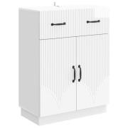 vidaXL Sideboard Vit högglans 66 x 34,5 x 87 cm Konstruerat trä