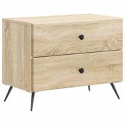 vidaXL Nattduksbord Sonoma-ek 62 x 34,5 x 47,5 cm Konstruerat trä