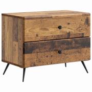 vidaXL Nattduksbord Gammalt trä 62 x 34,5 x 47,5 cm Konstruerat trä