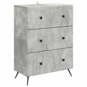 vidaXL Lådans skåp Betonggrå 66 x 34,5 x 90 cm Konstruerat trä