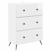 vidaXL Lådans skåp Vit högglans 66 x 34,5 x 90 cm Konstruerat trä