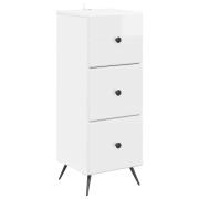vidaXL Lådans skåp Vit högglans 33 x 34,5 x 90 cm Konstruerat trä