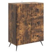 vidaXL Sideboard med låda Rökt ek 66 x 34,5 x 90 cm Konstruerat trä