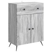 vidaXL Sideboard Grå sonoma-ek 66 x 34,5 x 90 cm Konstruerat trä