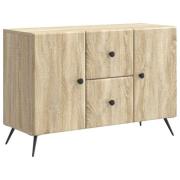 vidaXL Sideboard med låda Sonoma-ek 89 x 34,5 x 60 cm Konstruerat trä