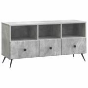 vidaXL TV-skåp med låda Betonggrå 102 x 34,5 x 50 cm Konstruerat trä