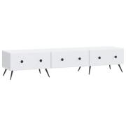 vidaXL TV-skåp med låda Vit 147 x 34,5 x 30 cm Konstruerat trä