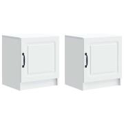 vidaXL Nattduksbord 2 pcs Vit 43 x 34,5 x 47 cm Konstruerat trä