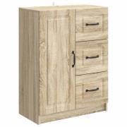 vidaXL Sideboard med låda Sonoma-ek 66 x 34,5 x 87 cm Konstruerat trä