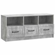 vidaXL TV-skåp med låda Betonggrå 102 x 34,5 x 47 cm Konstruerat trä