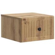 vidaXL Väggmonterat Sängbord med låda Artisan-ek 33 x 34,5 x 20 cm
