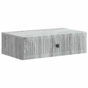 vidaXL Väggmonterad sidobord Grå sonoma-ek 59 x 34,5 x 17 cm