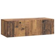 vidaXL Väggmonterad TV-bänk Väggmonterad Gammalt trä 98 x 41 x 30 cm