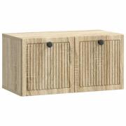 vidaXL Väggmonterad TV-bänk Väggmonterad Sonoma-ek 59,5 x 31 x 30 cm