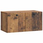 vidaXL Väggmonterad TV-bänk Väggmonterad Gammalt trä 59,5 x 31 x 30 cm