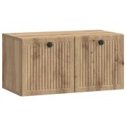 vidaXL Väggmonterad TV-bänk Väggmonterad Artisan-ek 59,5 x 31 x 30 cm