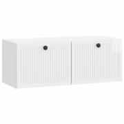 vidaXL Väggmonterad TV-bänk Vit högglans 78,5 x 31 x 30 cm