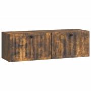 vidaXL Väggmonterad TV-bänk Rökt ek 98 x 31 x 30 cm Konstruerat trä
