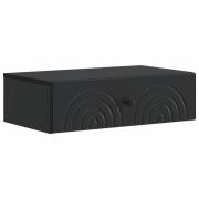 vidaXL Väggmonterad sidobord Svart 59 x 34,5 x 17 cm Konstruerat trä