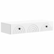 vidaXL Väggmonterad sidobord Vit högglans 87,5 x 34,5 x 17 cm