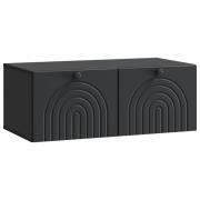 vidaXL Väggmonterad TV-bänk Svart 78,5 x 41 x 30 cm Konstruerat trä