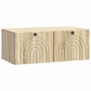 vidaXL Väggmonterad TV-bänk Väggmonterad Sonoma-ek 78,5 x 41 x 30 cm