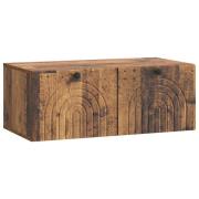 vidaXL Väggmonterad TV-bänk Väggmonterad Gammalt trä 78,5 x 41 x 30 cm