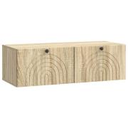 vidaXL Väggmonterad TV-bänk Sonoma-ek 98 x 41 x 30 cm Konstruerat trä