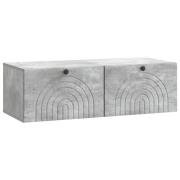 vidaXL Väggmonterad TV-bänk Betonggrå 99 x 41 x 30 cm Konstruerat trä