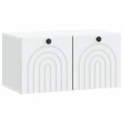 vidaXL Väggmonterad TV-bänk Vit 59,5 x 31 x 30 cm Konstruerat trä