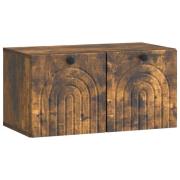 vidaXL Väggmonterad TV-bänk Rökt ek 59,5 x 31 x 30 cm Konstruerat trä