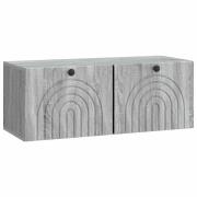vidaXL Väggmonterad TV-bänk Grå sonoma-ek 78,5 x 31 x 30 cm