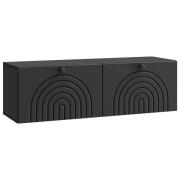 vidaXL Väggmonterad TV-bänk Svart 98 x 31 x 30 cm Konstruerat trä