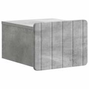 vidaXL Väggmonterat Sängbord med låda Betonggrå 33 x 34,5 x 24 cm