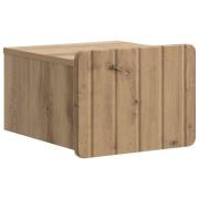 vidaXL Väggmonterat Sängbord med låda Artisan-ek 33 x 34,5 x 24 cm