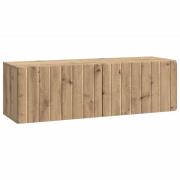 vidaXL Väggmonterad TV-bänk Artisan-ek 98 x 31 x 30 cm Konstruerat trä