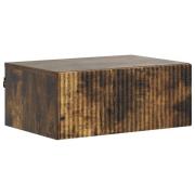 vidaXL Väggmonterat Sängbord Rökt ek 49 x 34,5 x 20 cm Konstruerat trä