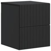 vidaXL Väggmonterat Sängbord Svart 33 x 34,5 x 40 cm Konstruerat trä