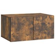 vidaXL Väggmonterad TV-bänk Rökt ek 59,5 x 41 x 30 cm Konstruerat trä