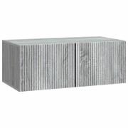 vidaXL Väggmonterad TV-bänk Grå sonoma-ek 78,5 x 41 x 30 cm