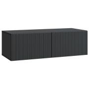 vidaXL Väggmonterad TV-bänk Svart 98 x 41 x 30 cm Konstruerat trä