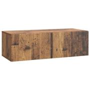 vidaXL Väggmonterad TV-bänk Väggmonterad Gammalt trä 98 x 41 x 30 cm