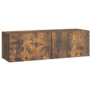 vidaXL Väggmonterad TV-bänk Rökt ek 98 x 31 x 30 cm Konstruerat trä
