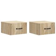 vidaXL Väggmonterat Sängbord 2 pcs Sonoma-ek 34,5 x 33 x 20 cm
