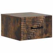 vidaXL Väggmonterat Sängbord Rökt ek 34,5 x 33 x 20 cm Konstruerat trä