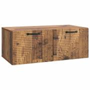 vidaXL Väggmonterad TV-bänk Väggmonterad Gammalt trä 78,5 x 41 x 30 cm